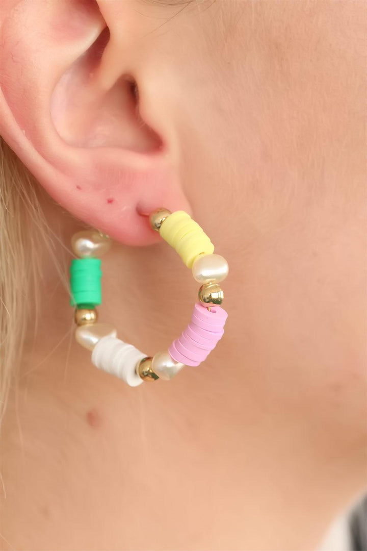 EBJ Green Pink Neon Stone Women's Earring - Mankato