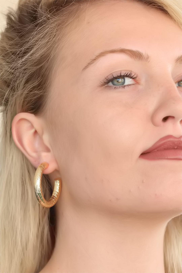 EBJ Hoop Gold Metal Women's Earring - Vigo