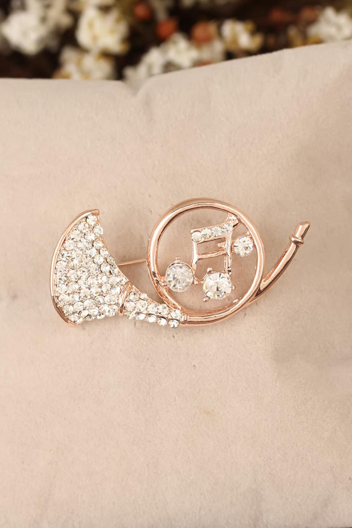 EBJ Saxophone Figured Brooch with Zircon Stone - Evans