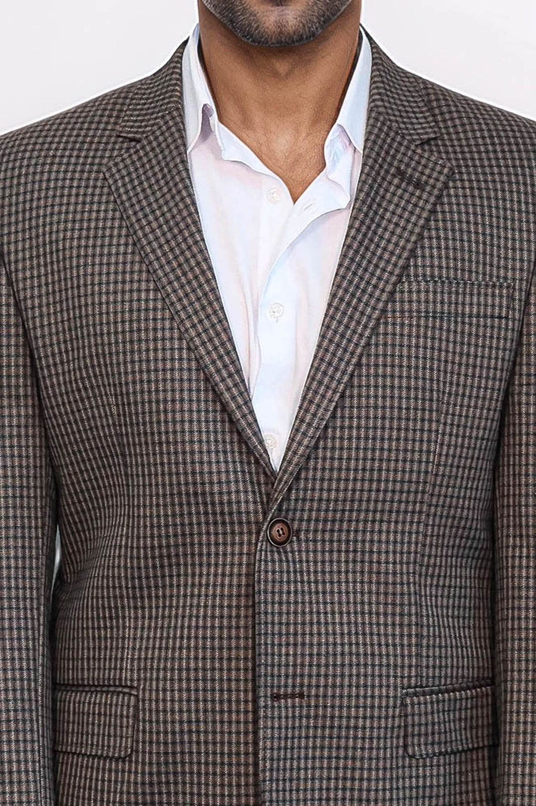 WSS 4 Drop Checkered Brown Jacket- - St. Cloud