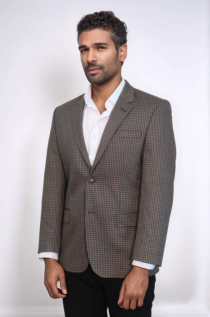 WSS 4 Drop Checkered Brown Jacket- - St. Cloud