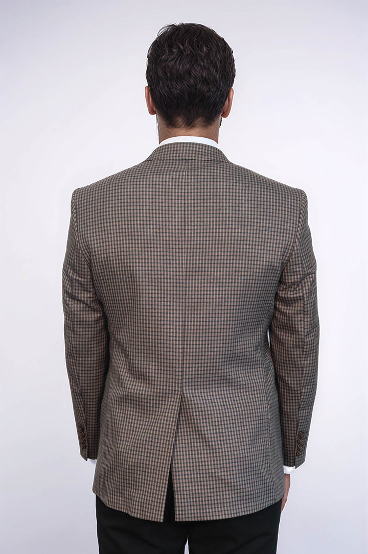 WSS 4 Drop Checkered Brown Jacket- - St. Cloud