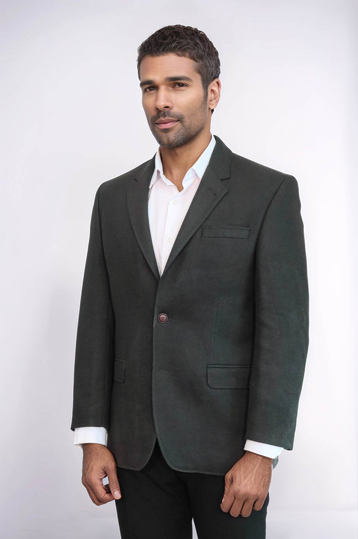 WSS 4 Drop Cachet Dark Green Men Blazer  - Finglas