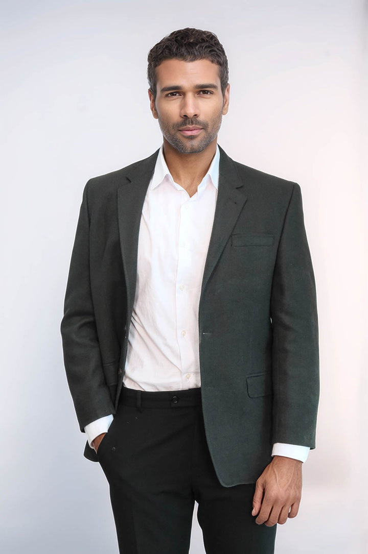 WSS 4 Drop Cachet Dark Green Men Blazer  - Hellendoorn