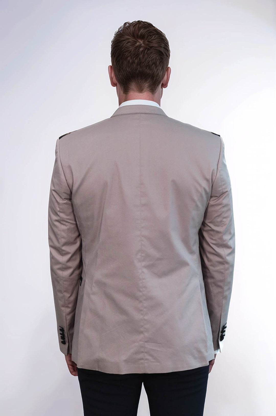 WSS 3 pocket Single Button Cotton Shoulder Stitched Light pink Jacket- - Cuxhaven