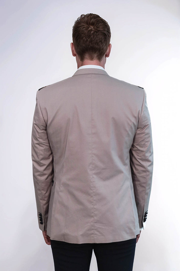 WSS 3 pocket Single Button Cotton Shoulder Stitched Light pink Jacket- - Cuxhaven