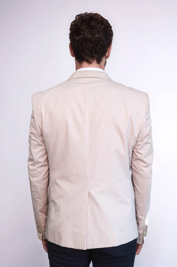 WSS 3 pocket Single Button Cotton Grey Jacket- - Francavilla Fontana