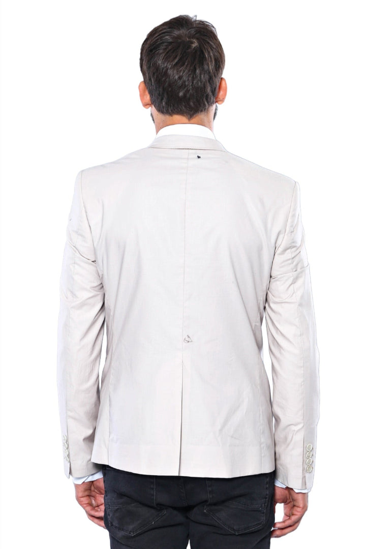 WSS 3 pocket Single Button Cotton Grey Jacket- - Singen