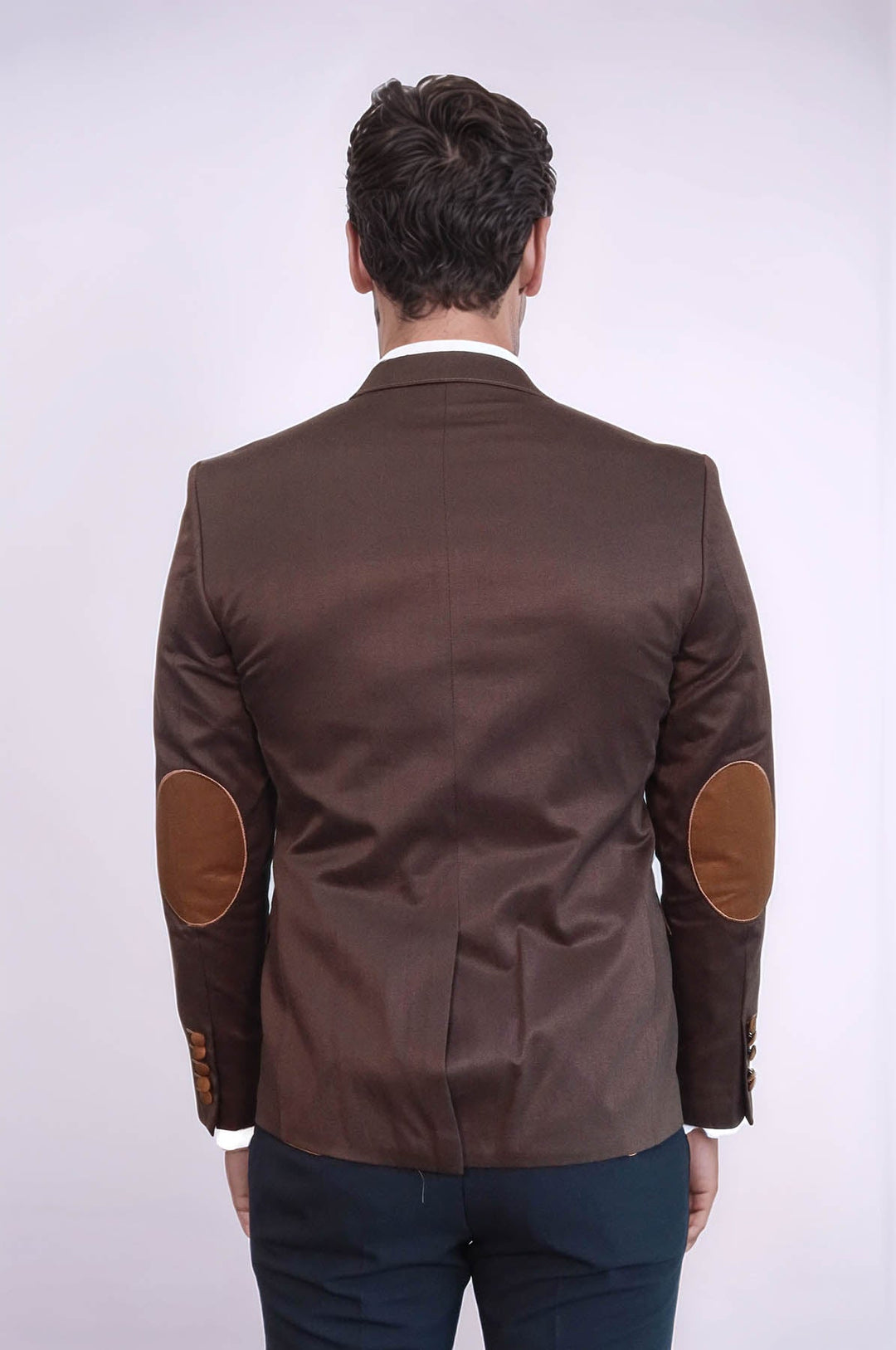 WSS 2 Buttons 3 Pockets Crested Cotton Brown Jacket - Bletchley