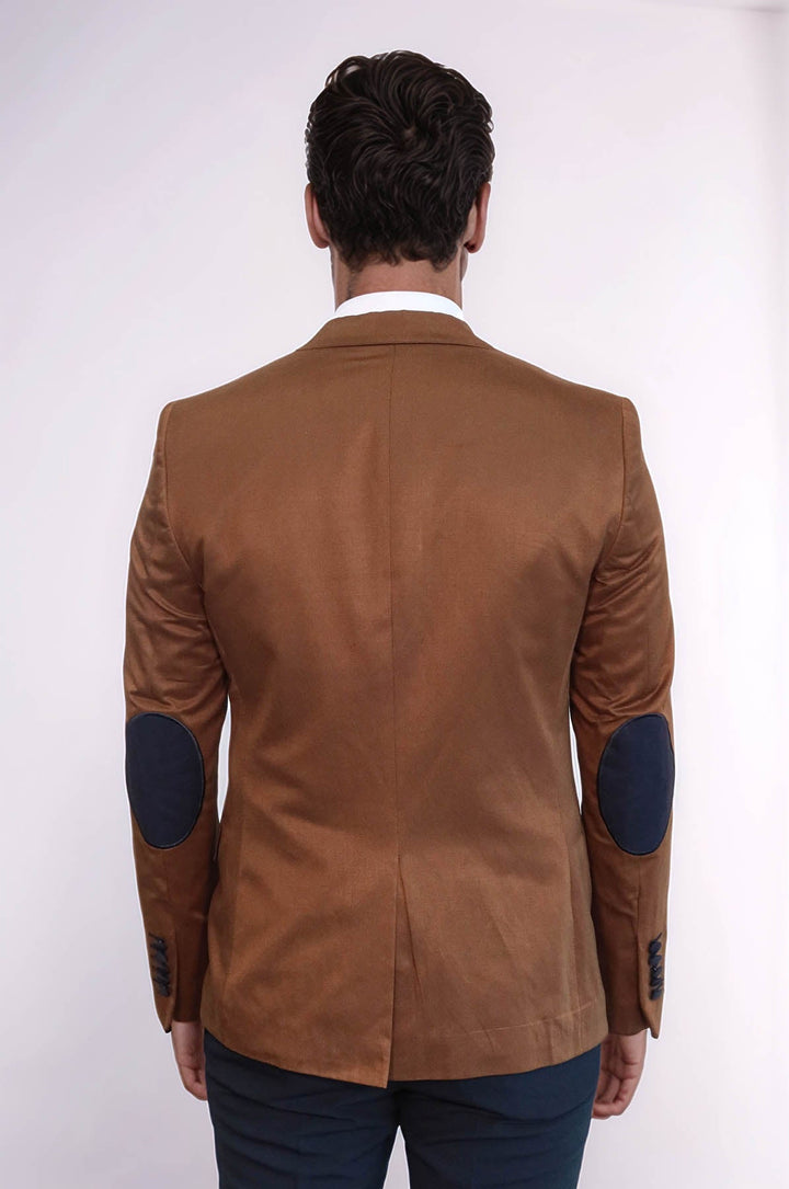 WSS 2 Buttons 3 Pockets Crested Cotton Tan Jacket - Kaarst