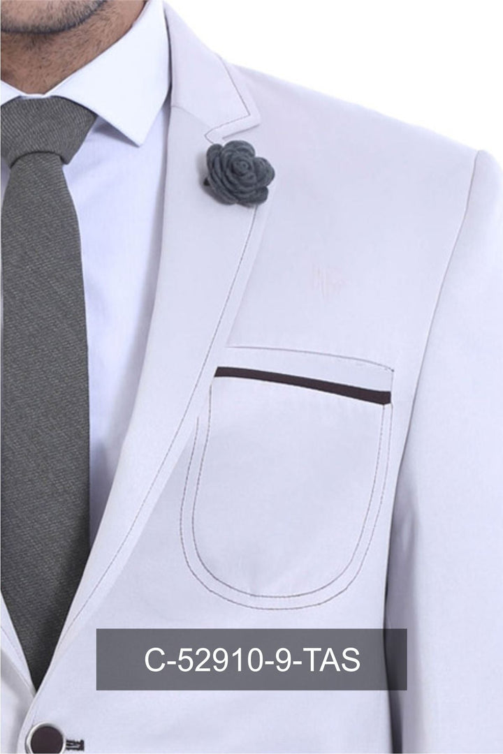 WSS Grey Blazer With Patch Pockets  - Singen