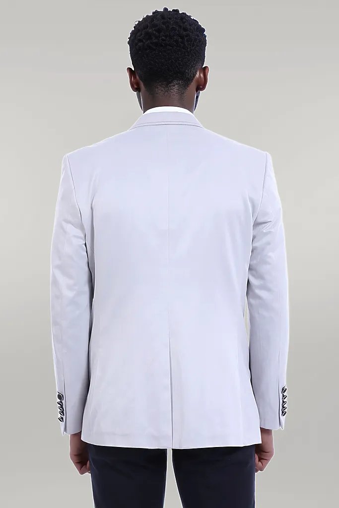 WSS Grey Blazer With Patch Pockets  - Singen