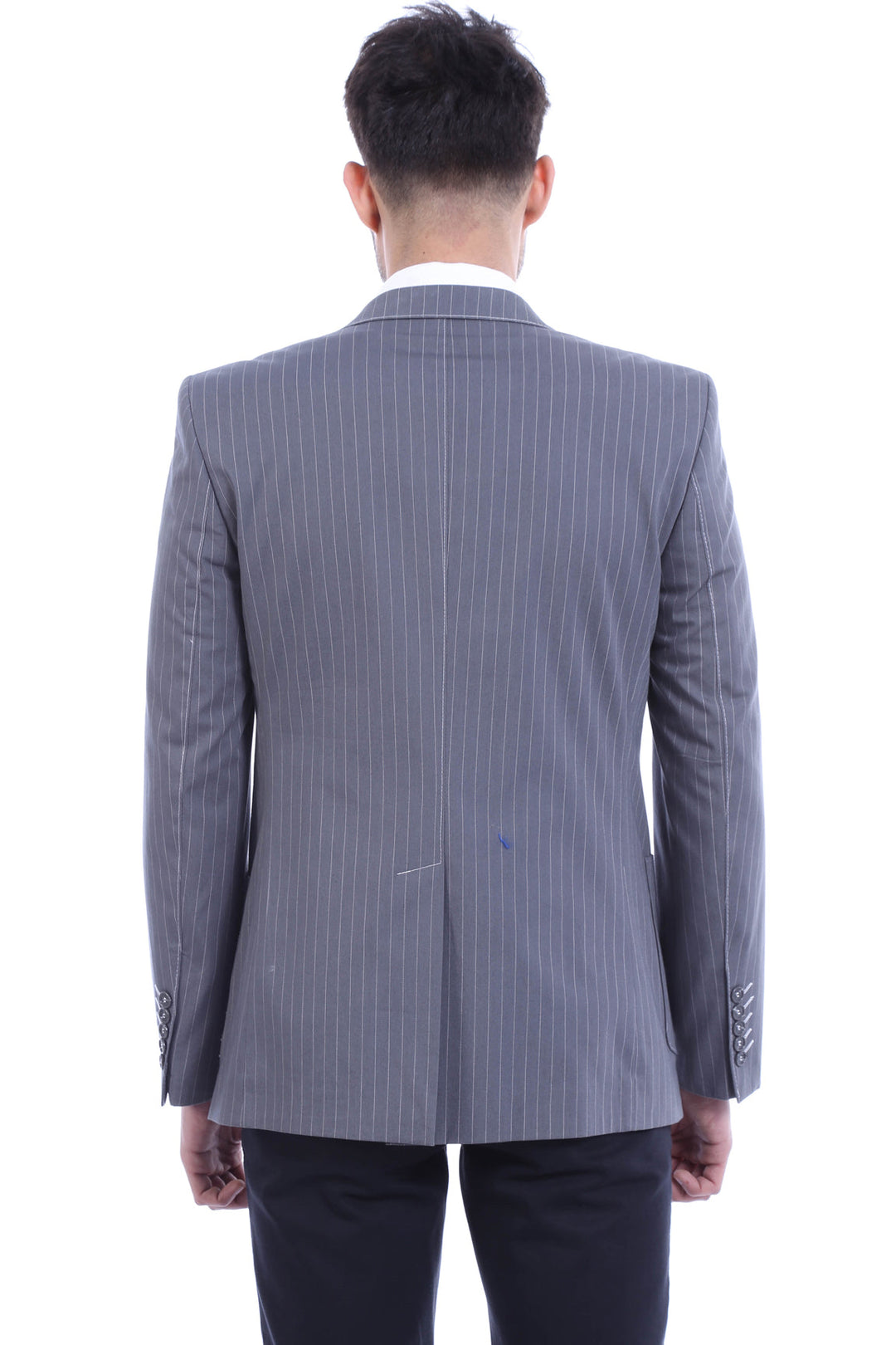 WSS Striped Single Slit Crested Bag Pocket Grey Jacket- - Warendorf
