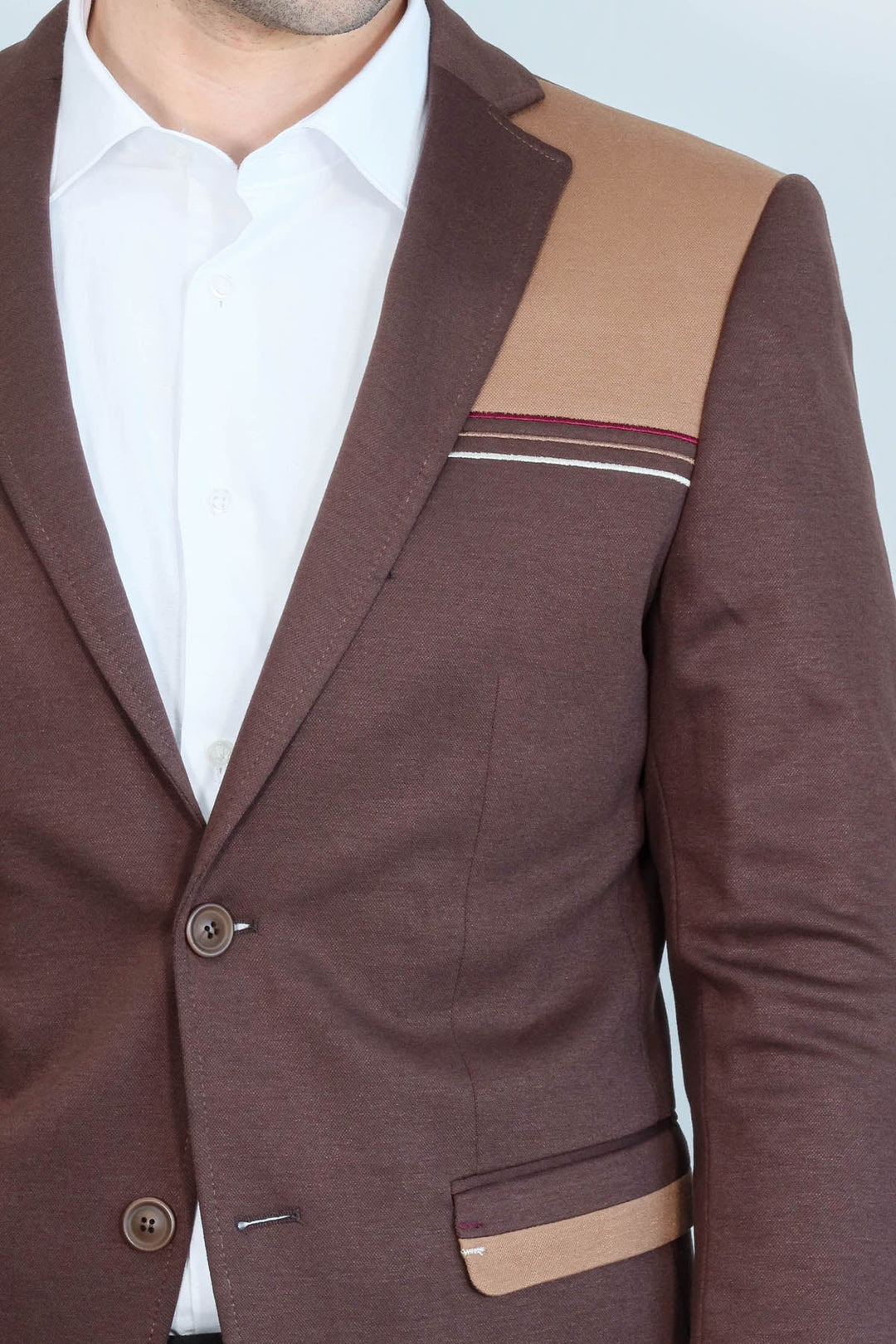 WSS Modeled Slim Fit Brown Blazer  - Longview