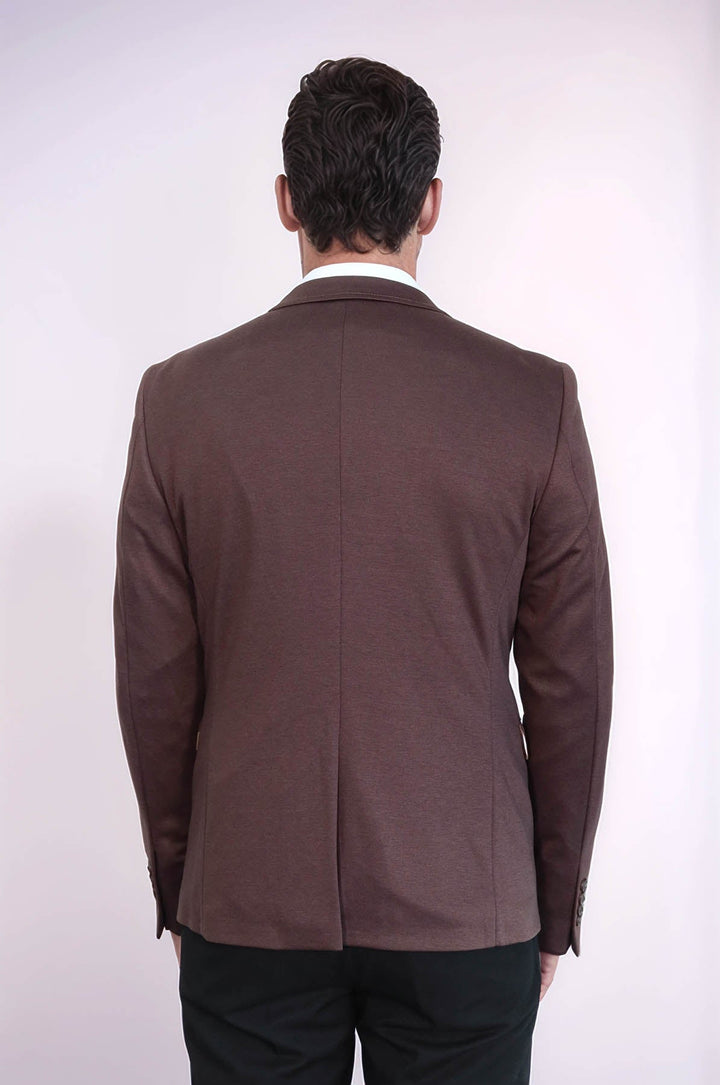 WSS Modeled Slim Fit Brown Blazer  - Longview
