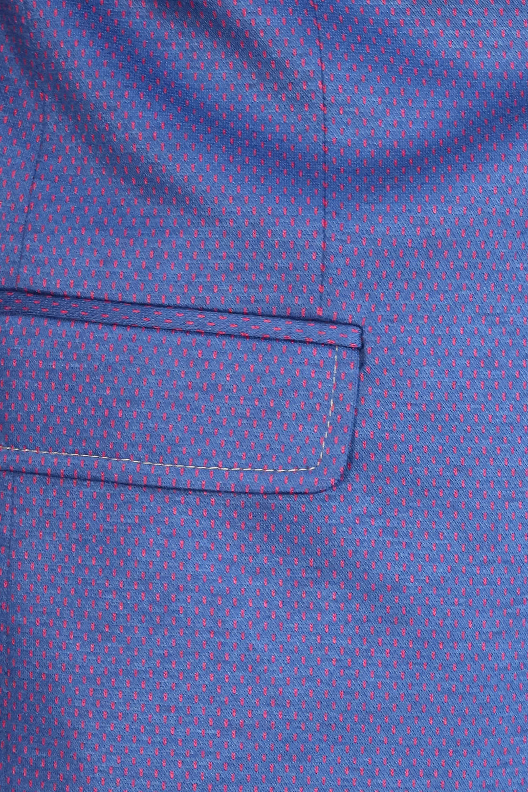 WSS 2 Button Combed Plaid Sax Blue Men Jacket  - Tlajomulco de Zúñiga