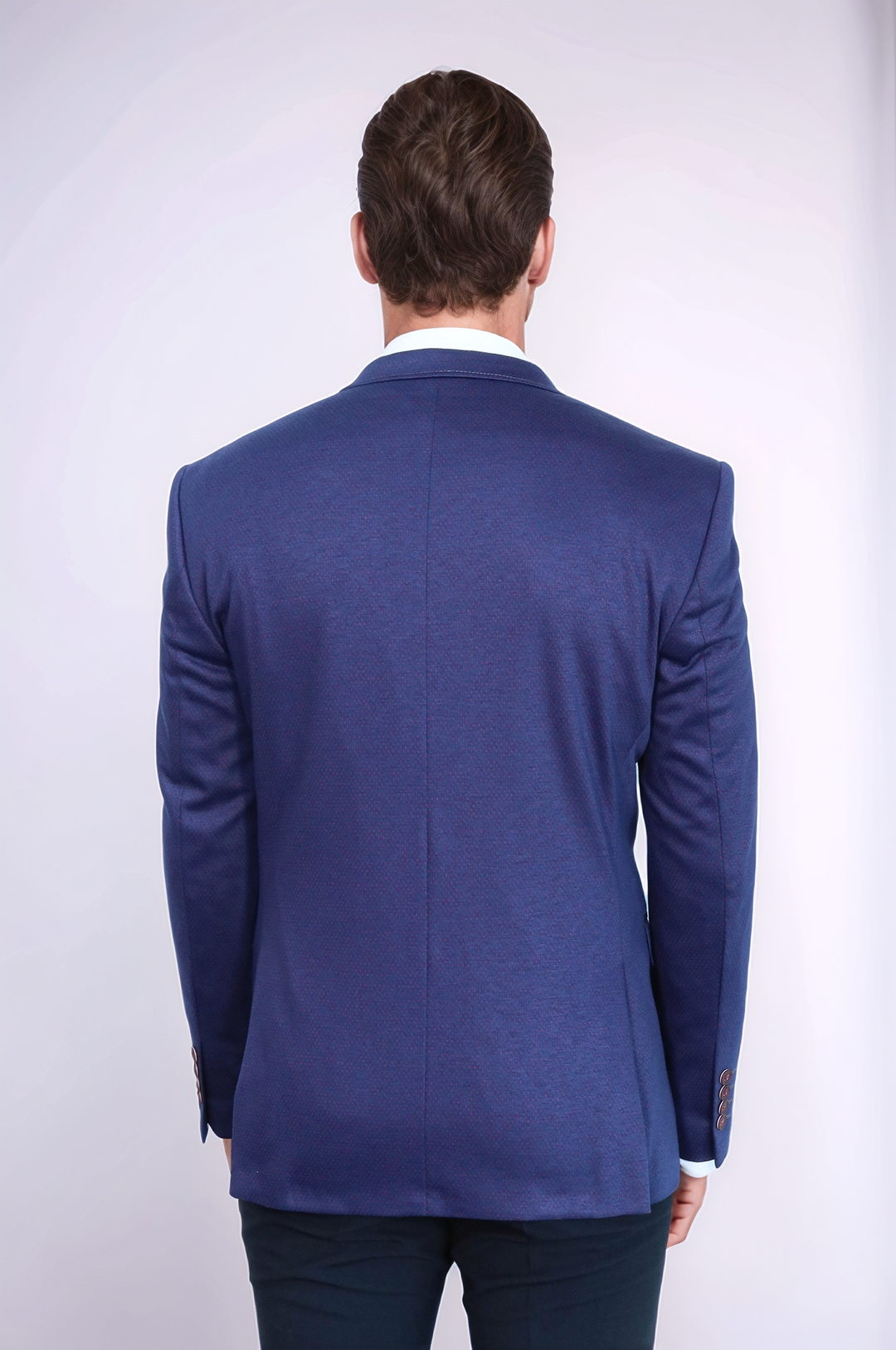 WSS 2 Button Combed Plaid Sax Blue Men Jacket  - Tlajomulco de Zúñiga