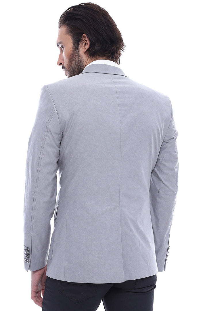 WSS Double Buttons Bag Pocket Shoulder Piece Grey Jacket- - Rijswijk