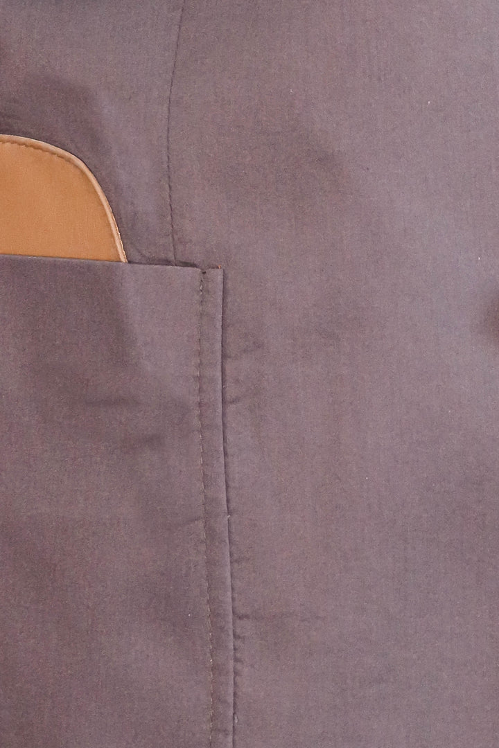 WSS Double Buttons Mono Lapel Bag Pocket Brown Jacket- - Gießen