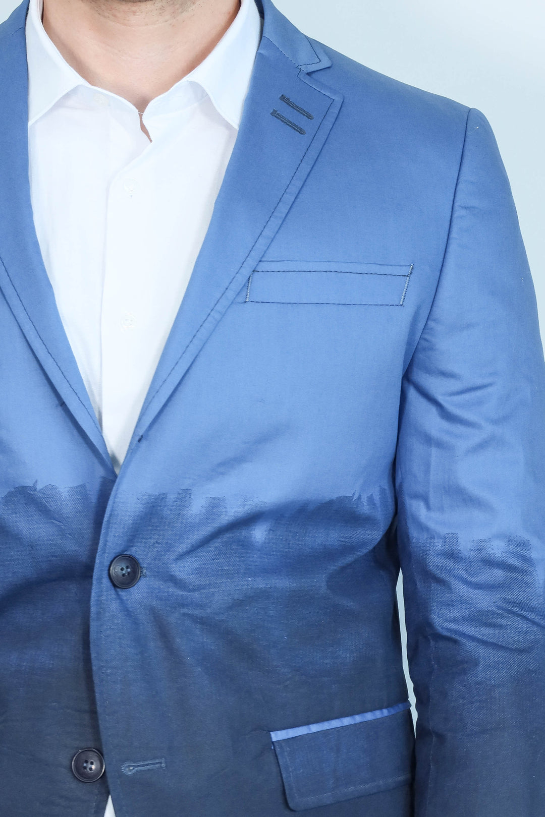 WSS Slim Fit Cotton Blue Blazer  - Suffolk