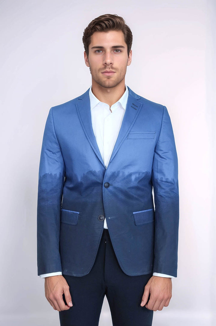 WSS Slim Fit Cotton Blue Blazer  - Suffolk