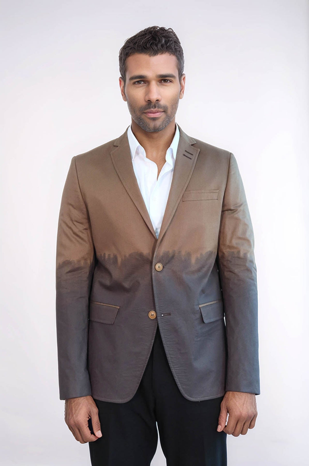 WSS Slim Fit Cotton Brown Blazer  - East Orange