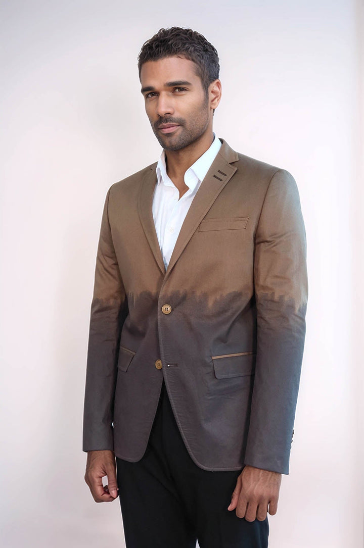 WSS Slim Fit Cotton Brown Blazer  - East Orange