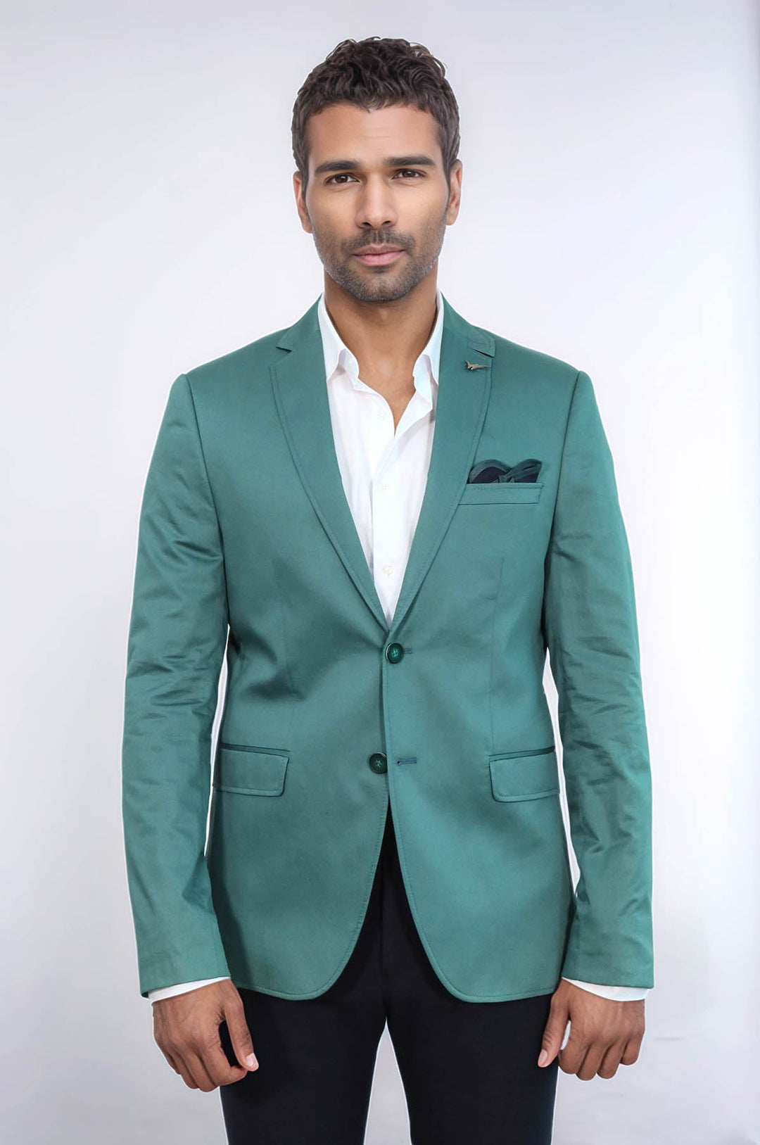 WSS Modeled Cotton Green Blazer  - Wood Buffalo