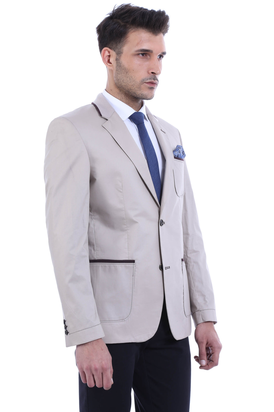 WSS 2 Button Bag Pocket Cream Jacket- - Lynwood
