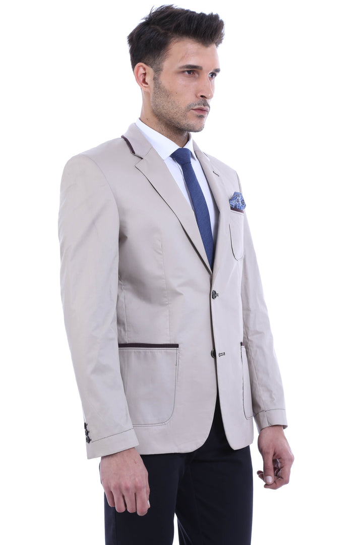 WSS 2 Button Bag Pocket Cream Jacket- - Lynwood