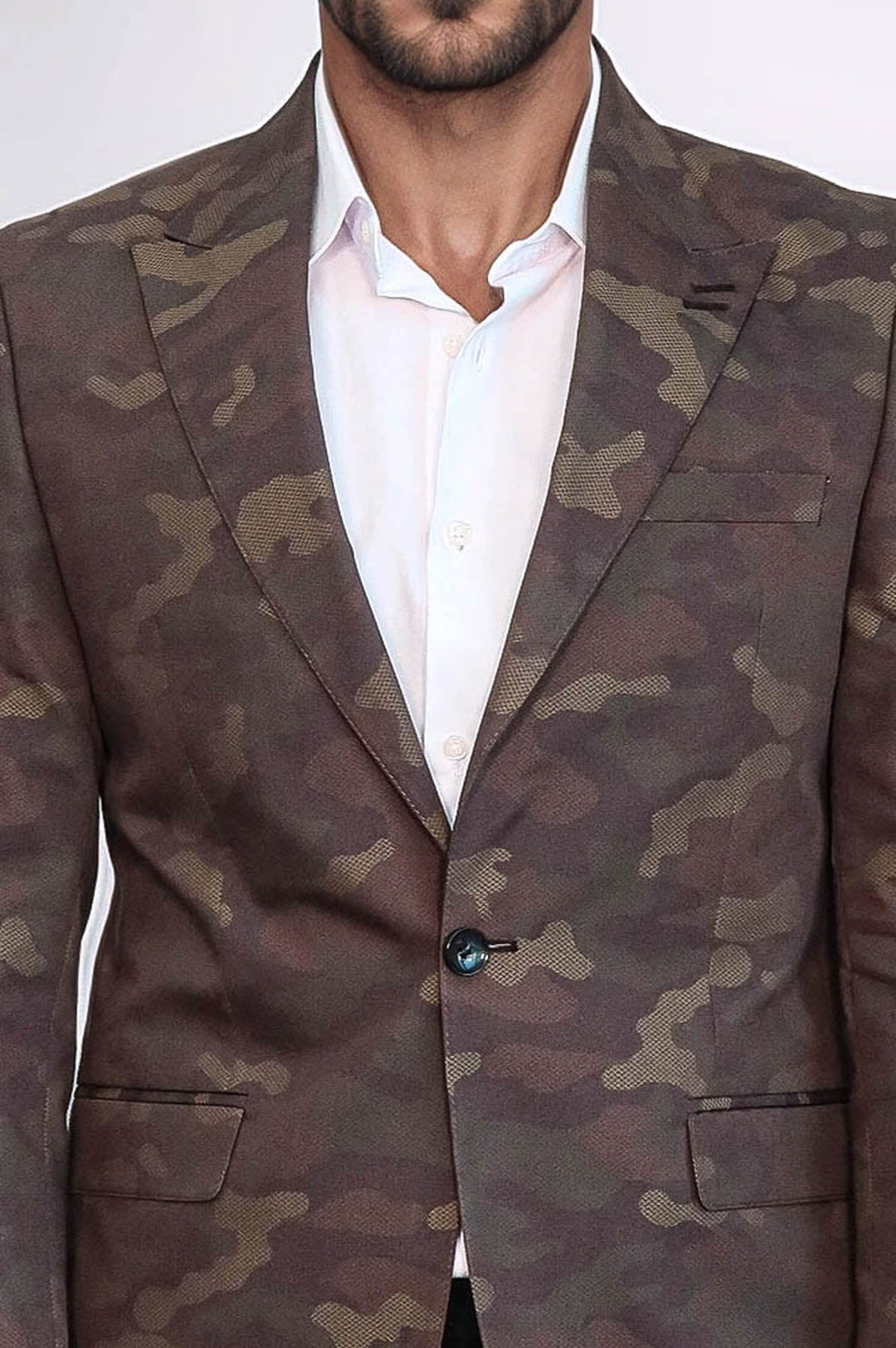 WSS Single Button Camouflage Green Jacket- - Rivne