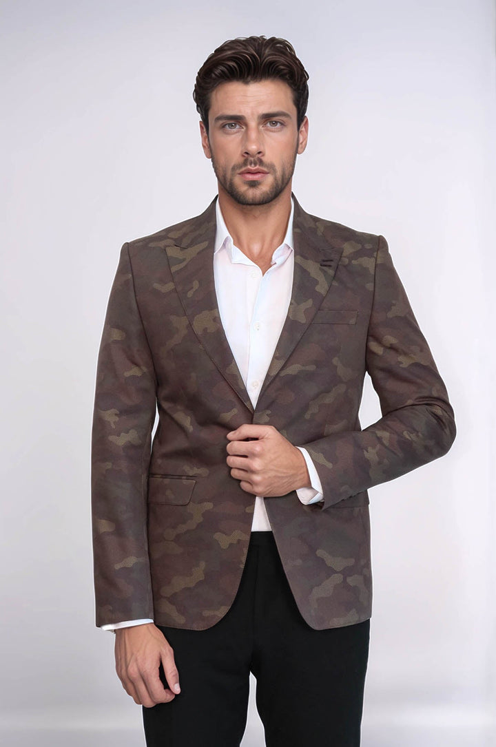 WSS Single Button Camouflage Green Jacket- - Rivne