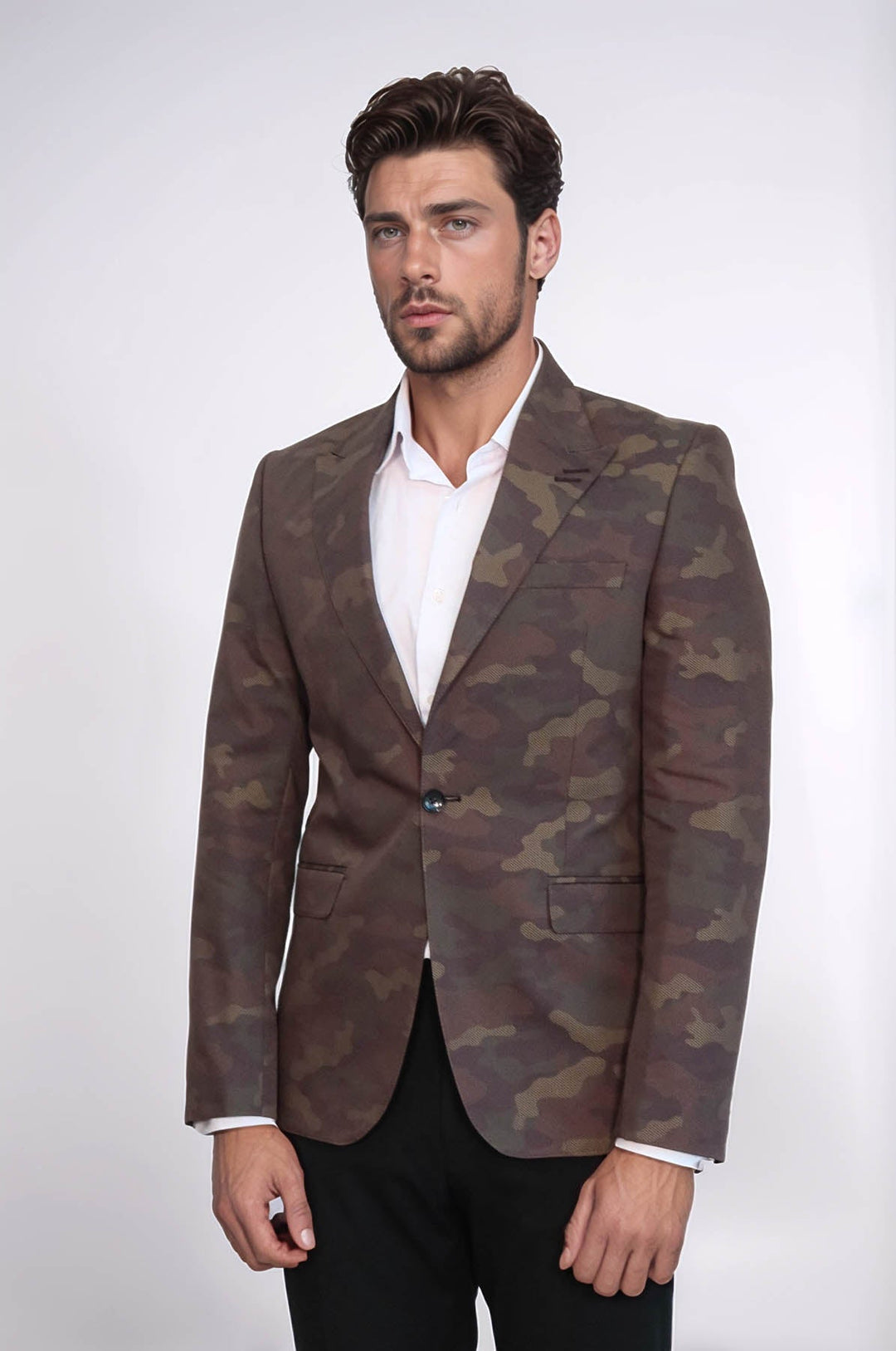 WSS Single Button Camouflage Green Jacket- - Rivne