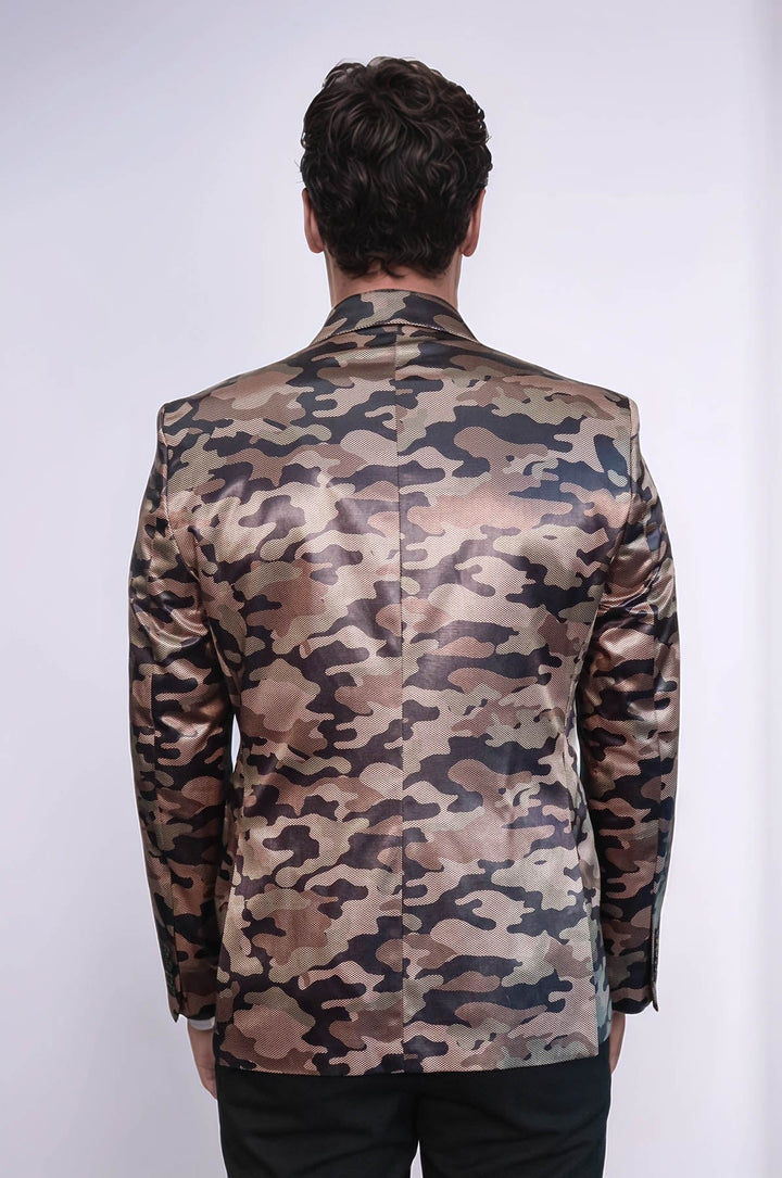 WSS Single Button Camouflage Brown Jacket- - Columbia