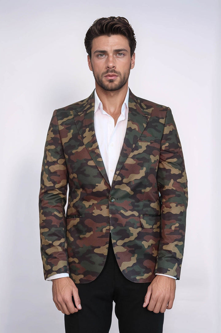 WSS Single Button Camouflage Green Jacket- - Heidelberg