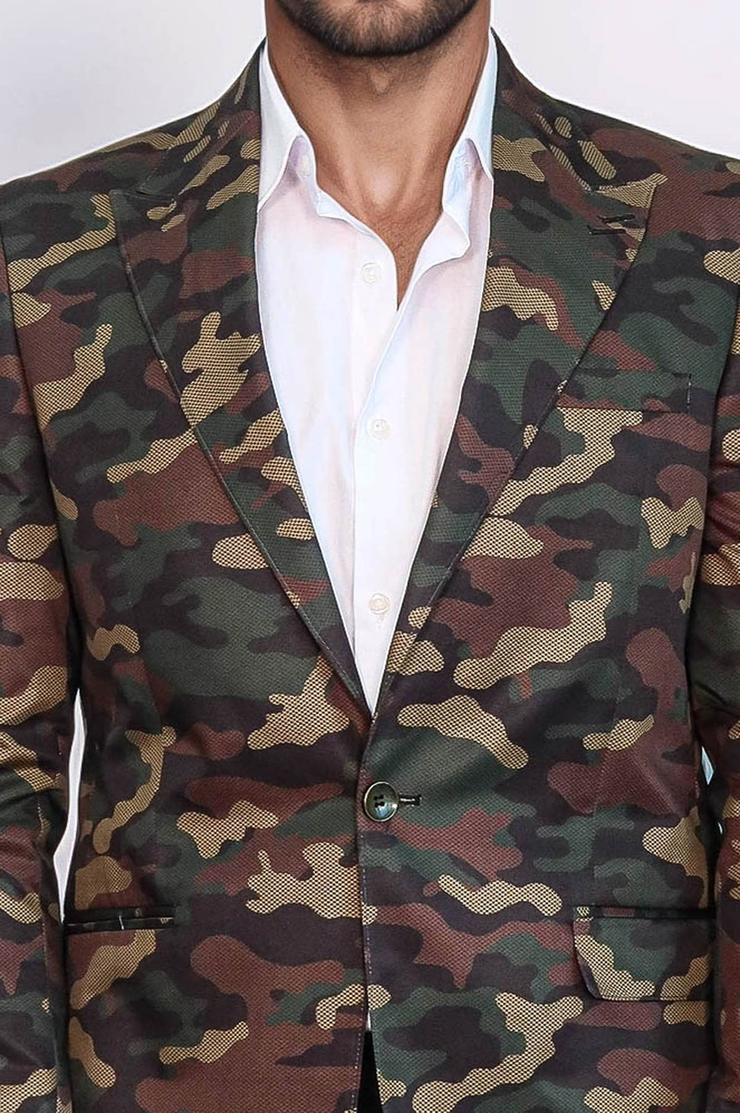 WSS Single Button Camouflage Green Jacket- - Heidelberg