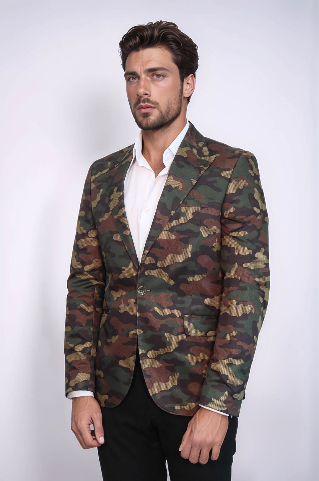 WSS Single Button Camouflage Green Jacket- - Heidelberg