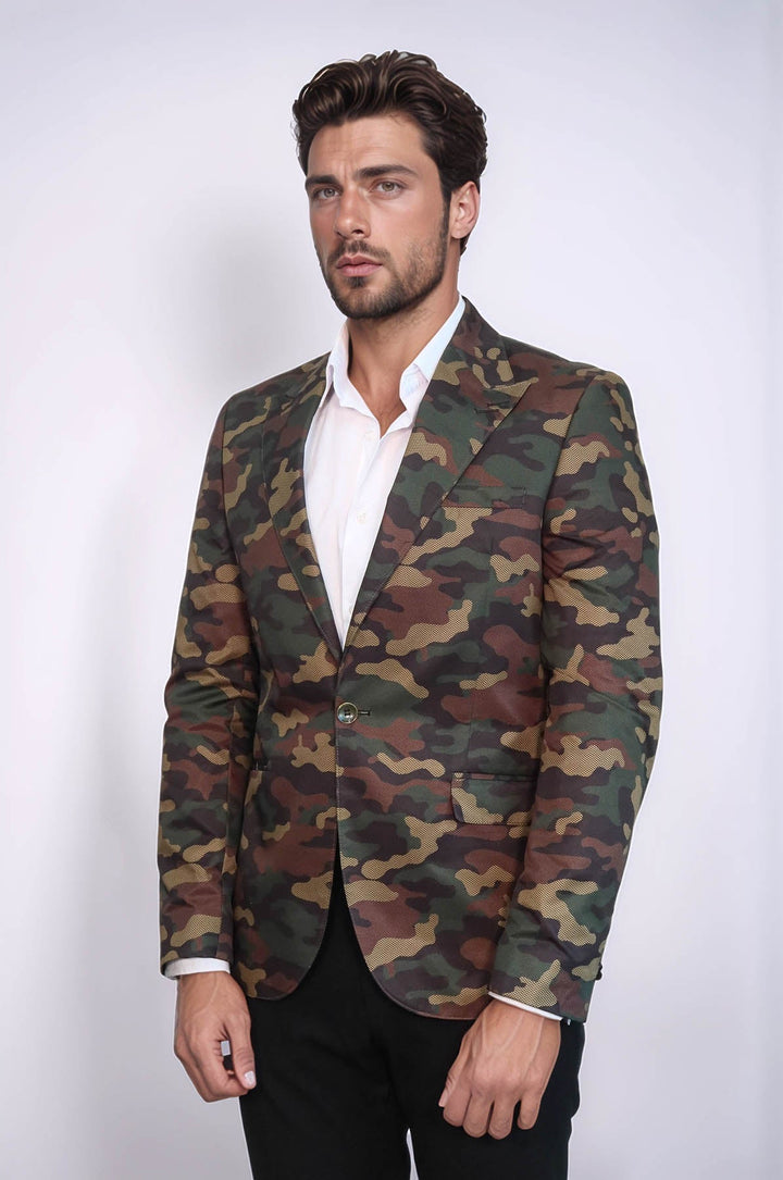 WSS Single Button Camouflage Green Jacket- - Heidelberg