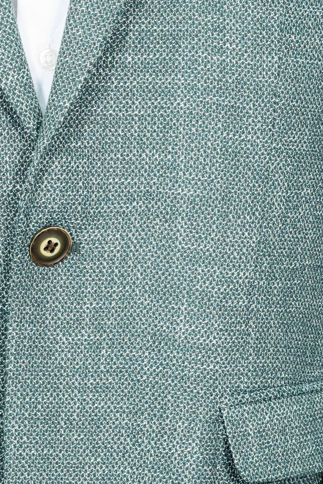 WSS Self-Patterned Green Men's Blazer  - Chalco