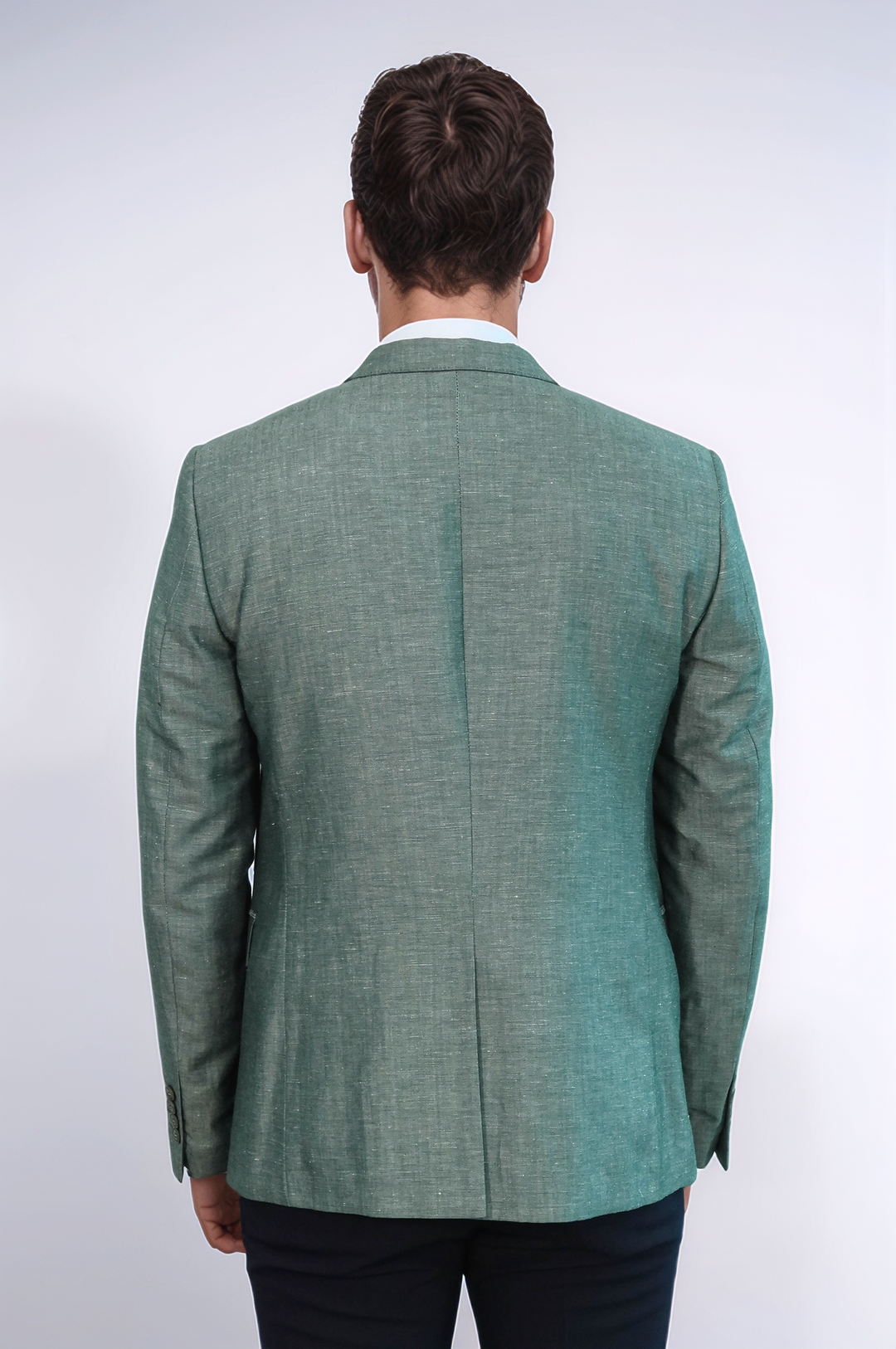 WSS Pocket and Collar Plaid Mens Linnen Blazer  - Walton upon Thames