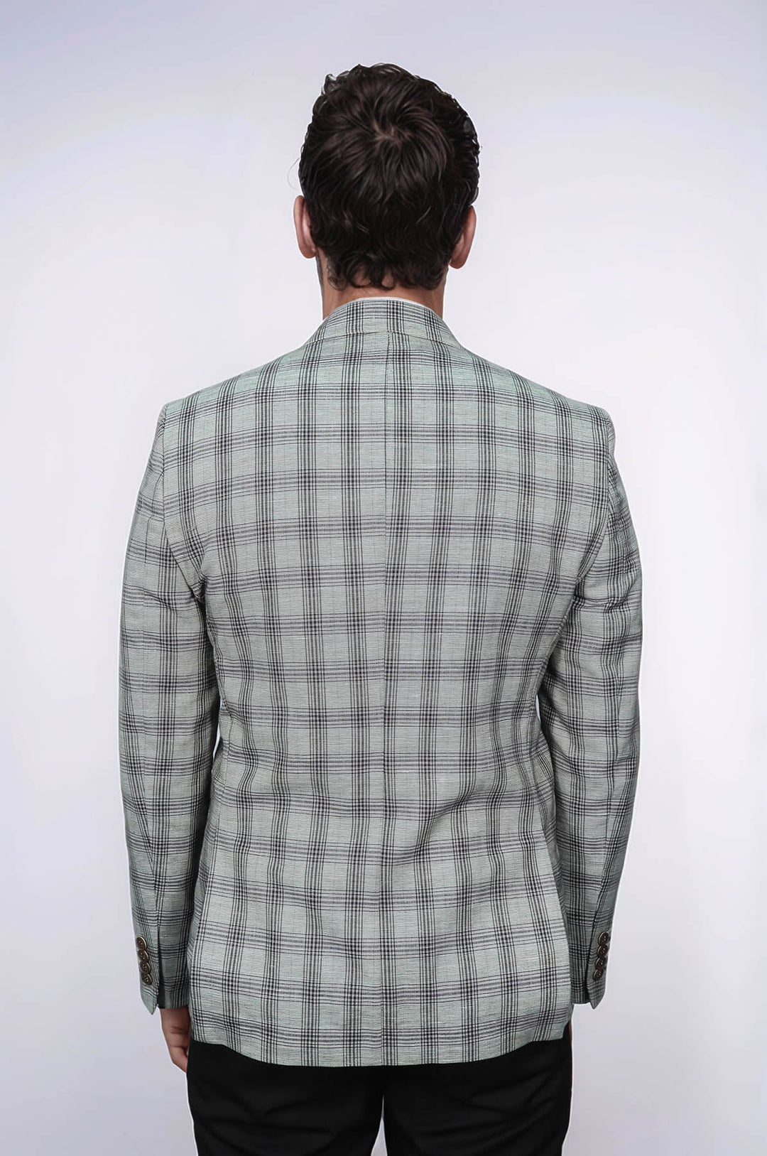 WSS Single Button Wide Pointed Collar Beige Blazer  - Mascouche