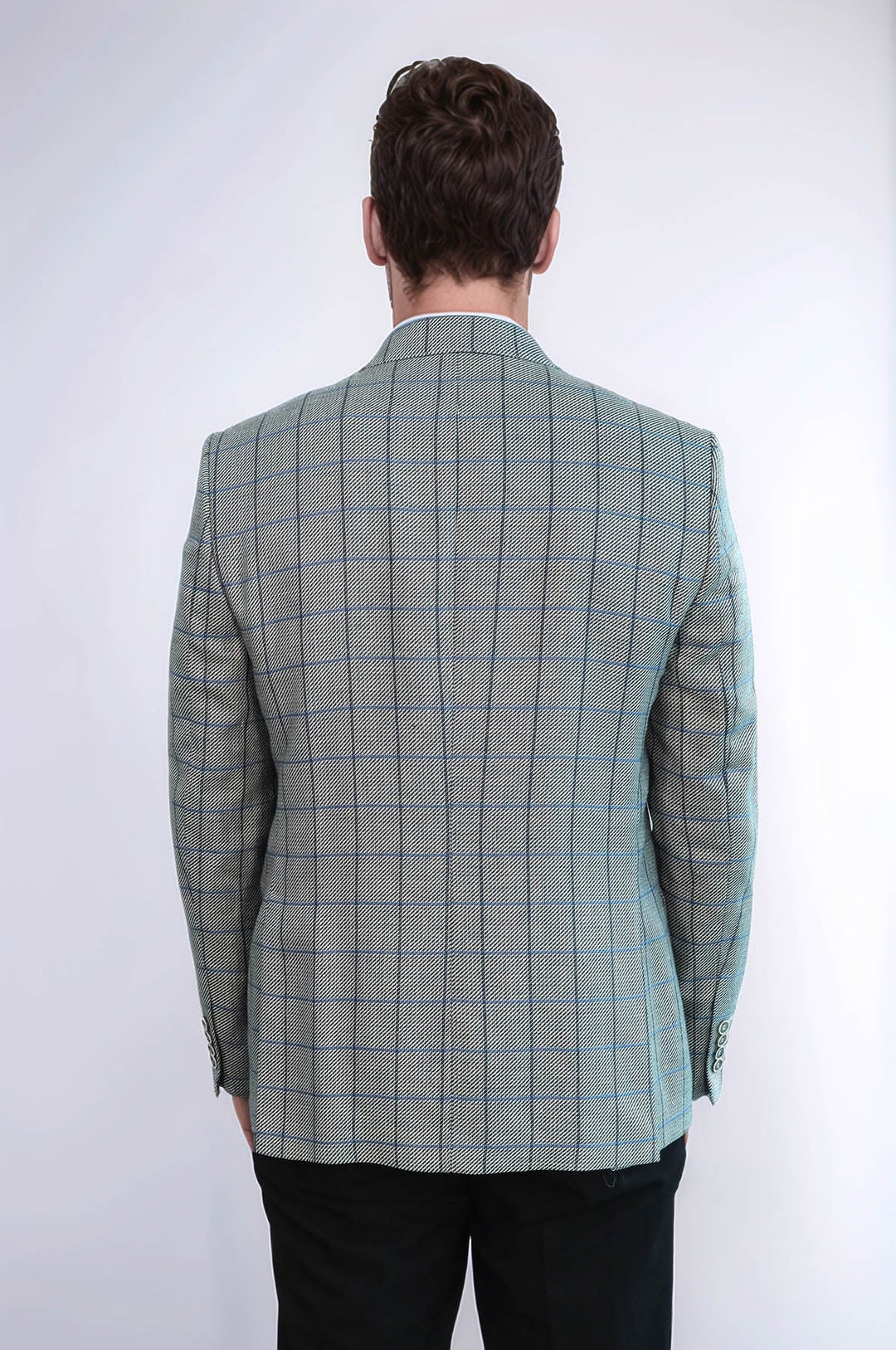 WSS Single Button Pointed Collar Light Blue Blazer  - Rhondda