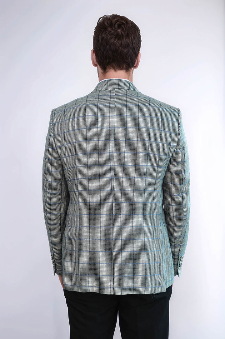 WSS Single Button Pointed Collar Light Blue Blazer  - Rhondda