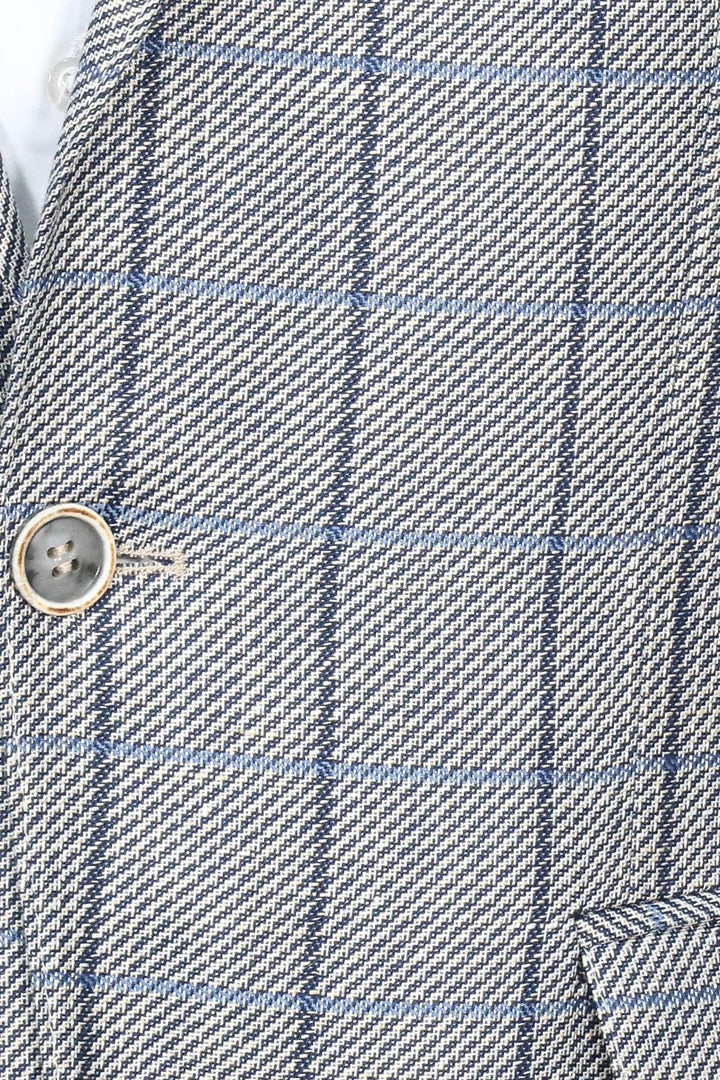 WSS Single Button Pointed Collar Grey Blazer  - Goslar
