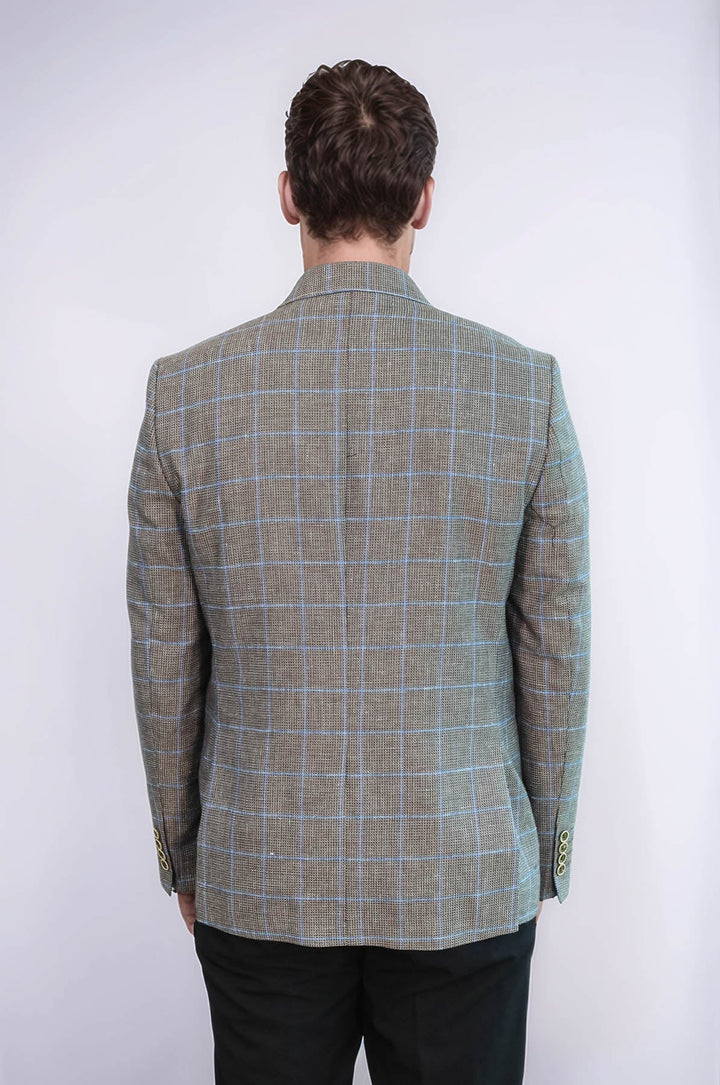 WSS Single Button Pointed Collar Brown Blazer  - Terrebonne