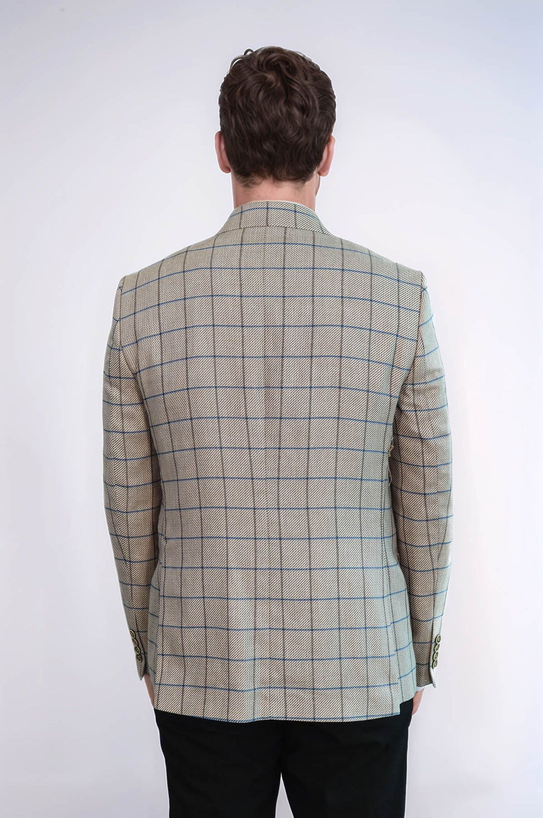 WSS Single Button Pointed Collar Beige Blazer  - Deinze