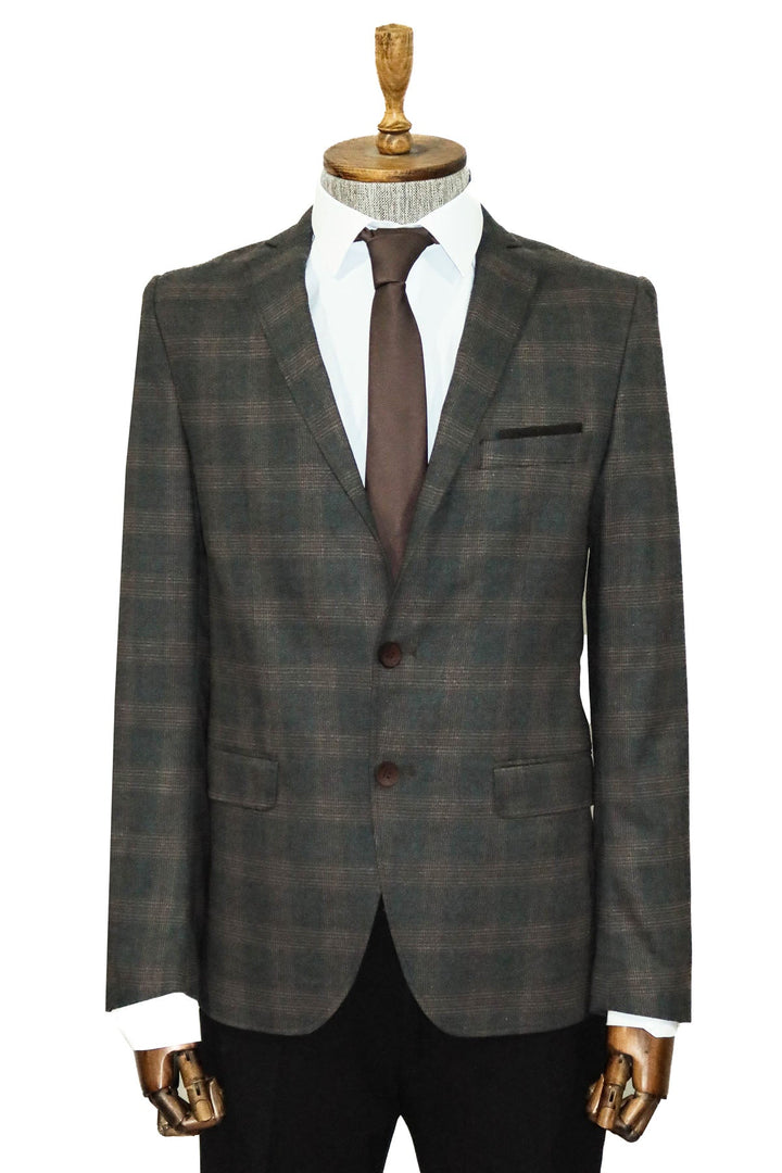 WSS Plaid Smoked Jacket with Handkerchief  - Singen