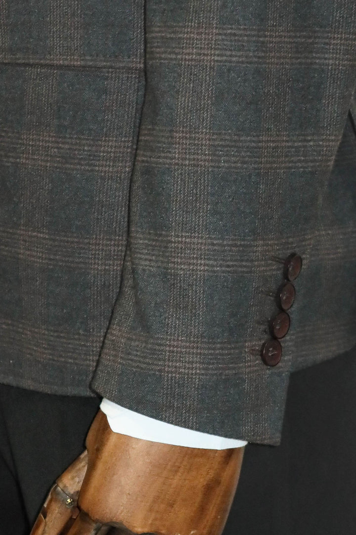 WSS Plaid Smoked Jacket with Handkerchief  - Singen