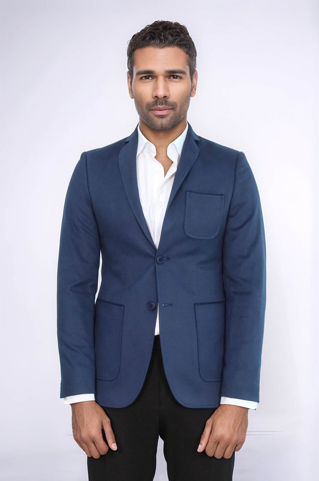 WSS Modeled Slim Fit Navy Blue Jacket  - Brighton