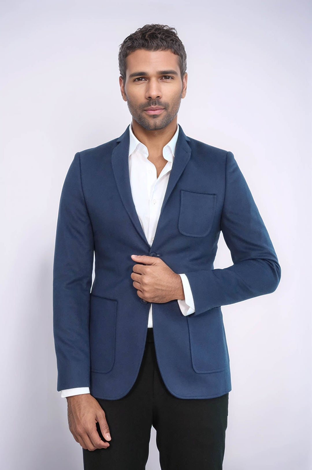 WSS Modeled Slim Fit Navy Blue Jacket  - Brighton
